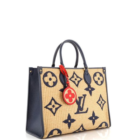 Louis Vuitton OnTheGo Tote Monogram Giant Raffia MM Blue, Neutral - Picture 2 of 8
